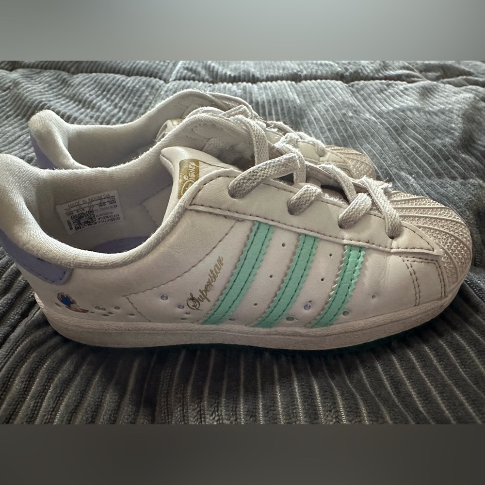 Adidas Disney Little Mermaid Ariel sneakers tennis shoes toddler size 10 VGUC